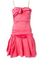 Lanvin Knot Detail Trumpet Dress, Women's, Size: 36, Pink/purple, Linen/flax/polyamide/spandex/elastane