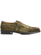 Doucal's Buckle Trim Monk Shoes - Green