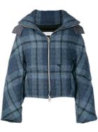 Jw Anderson Tartan Puffer Jacket - Blue