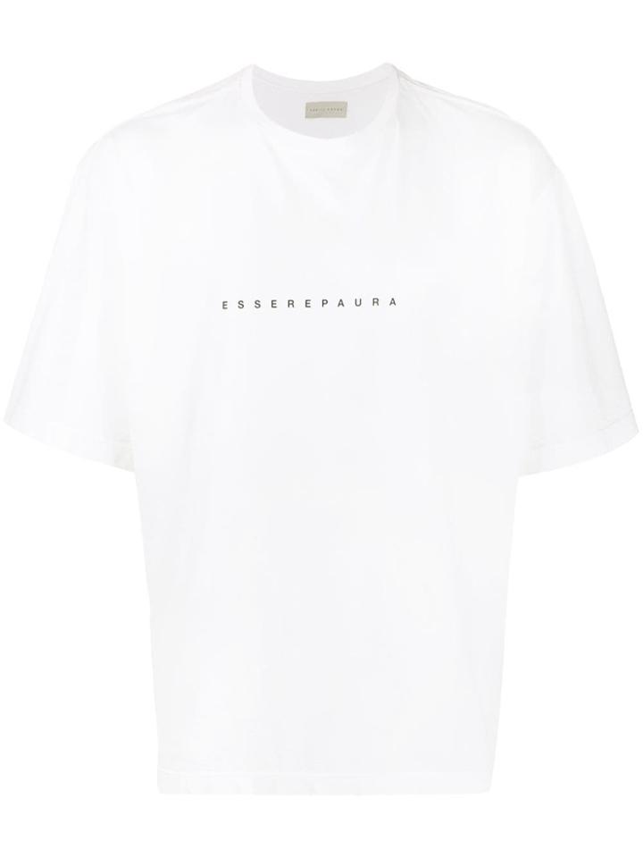 Paura Oversized Graphic Print T-shirt - White