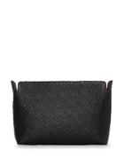 Burberry Medium Monogram Leather Clutch - Black