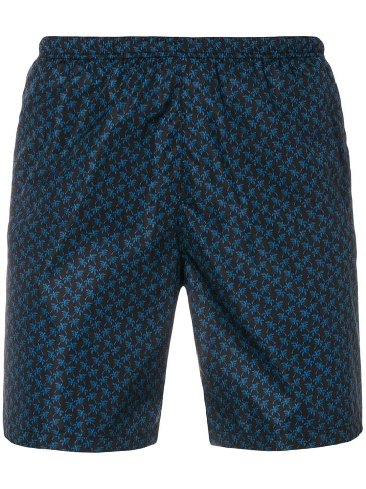 Prada Palm Tree Print Swimming Shorts - Black