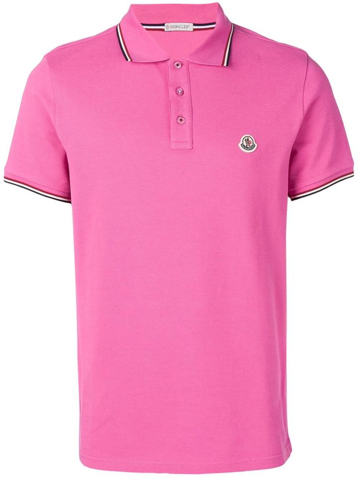 Moncler Short Sleeved Polo Shirt - Pink