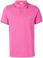 Moncler Short Sleeved Polo Shirt - Pink