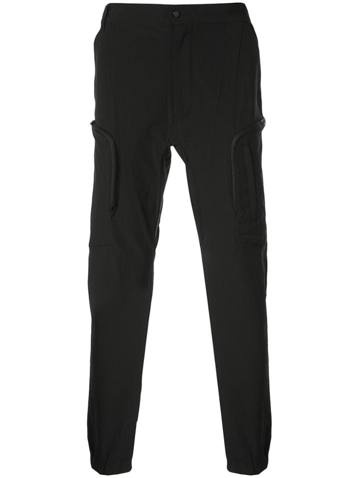 White Mountaineering Tapered-leg Cargo Trousers - Black
