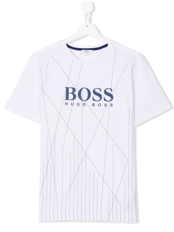 Boss Kids Short-sleeve Printed T-shirt - White