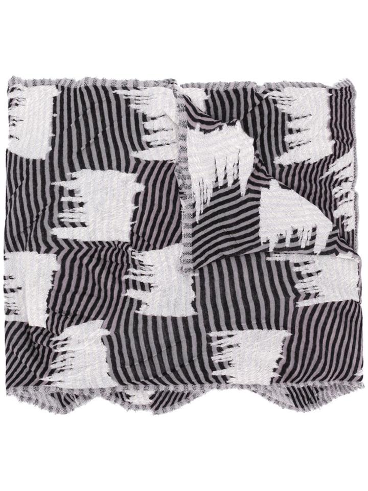 Homme Plissé Issey Miyake Ripped Edges Scarf - Grey