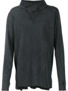Transit Drawstring Funnel Neck T-shirt, Men's, Size: Xl, Grey, Cotton