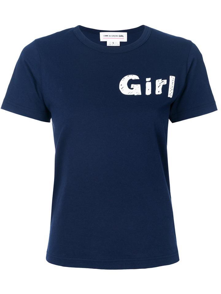 Comme Des Garçons Girl Logo T-shirt - Blue