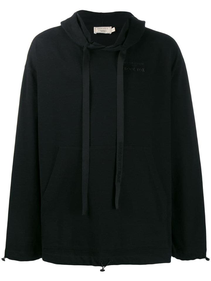 Maison Kitsuné Embroidered Logo Hoodie - Black