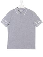 Kenzo Kids Teen Logo Sleeve Polo Shirt - Grey