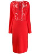 Ermanno Scervino Lace Panel Dress - Red