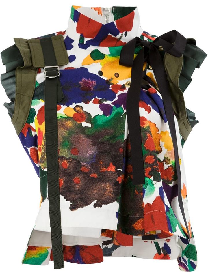 Sacai Paint Splash Blouse - White