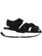 Mm6 Maison Margiela Safety Strap Platform Sandals - Black