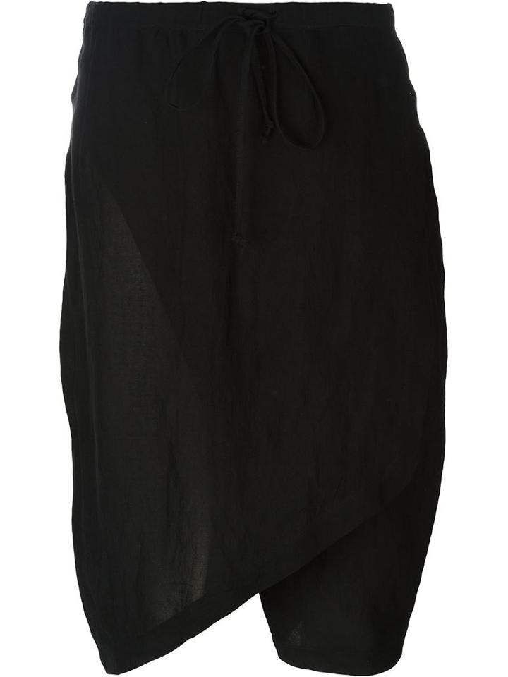 Lost And Found Crossover Front Knee Shorts