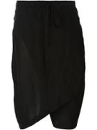Lost And Found Crossover Front Knee Shorts