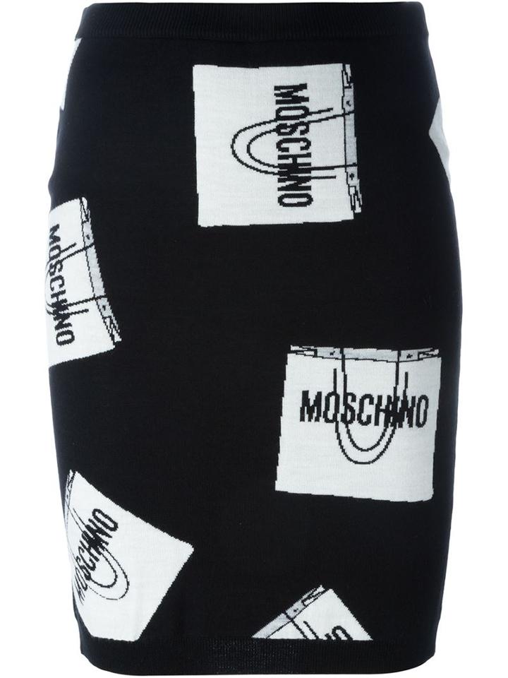 Moschino Shopping Bag Knit Pencil Skirt