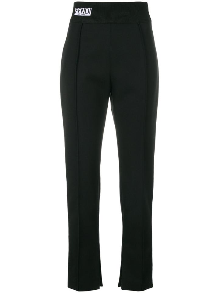 Fendi Cropped Tailored Trousers - Black