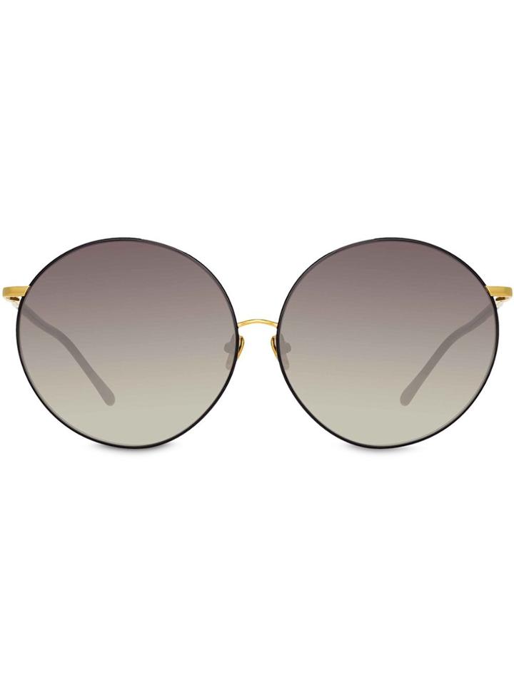 Linda Farrow Round Tinted Sunglasses - Black