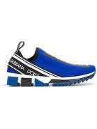 Dolce & Gabbana Slip-on Logo Sneakers - Blue