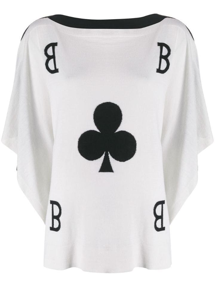 Boutique Moschino Club Graphic Top - White