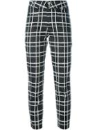Steffen Schraut Check Print Cropped Trousers, Women's, Size: 34, Black, Cotton/spandex/elastane