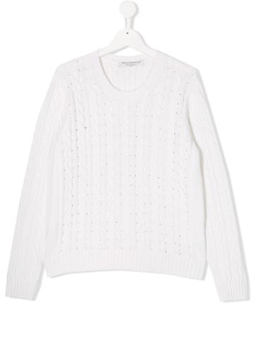 Philosophy Di Lorenzo Serafini Kids Teen Cable-knit Sweater - White