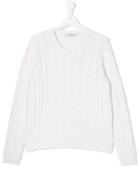 Philosophy Di Lorenzo Serafini Kids Teen Cable-knit Sweater - White