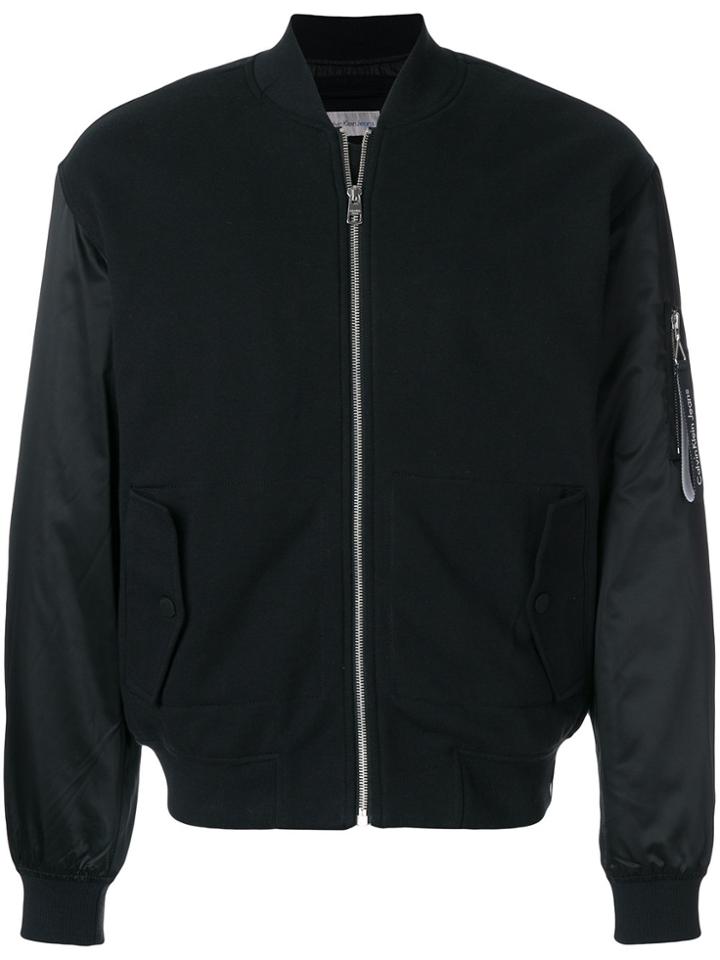 Ck Jeans Contrast Bomber Jacket - Black