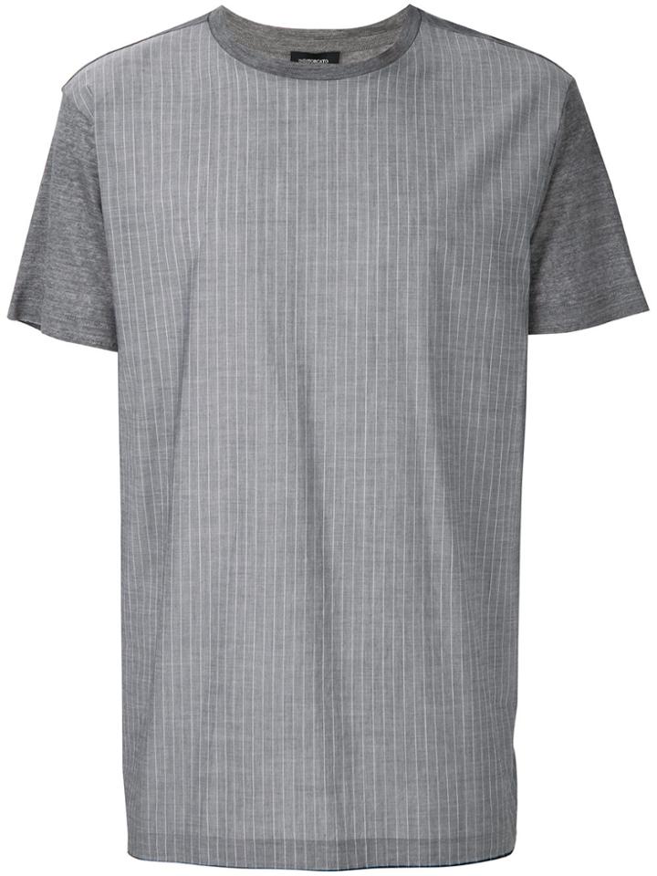 Inês Torcato Pinstripe T-shirt - Grey
