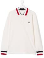 Moncler Kids Teen Long-sleeve Polo Shirt - White