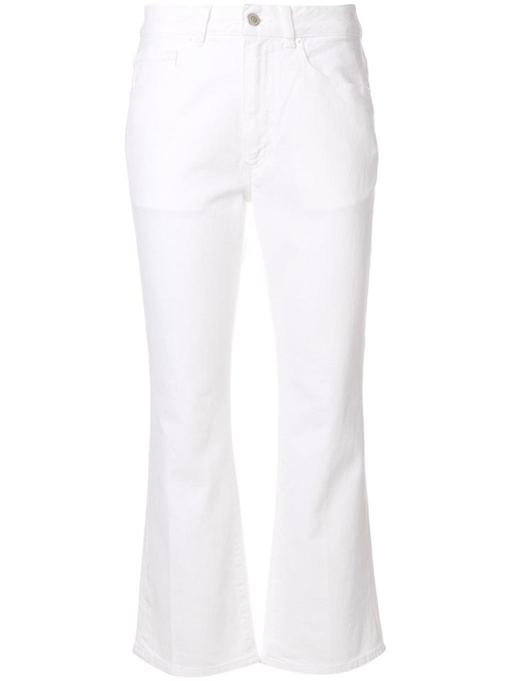 Mauro Grifoni Cropped Flared Jeans - White