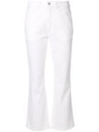 Mauro Grifoni Cropped Flared Jeans - White
