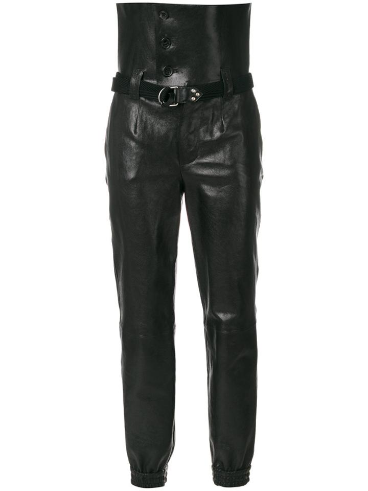 Saint Laurent Ultra High Waist Trousers - Black