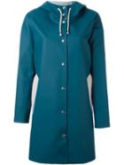 Stutterheim 'mosebacke' Raincoat, Women's, Size: Xs, Blue, Cotton/polyester/pvc
