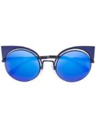 Fendi Cat Eye Sunglasses, Women's, Pink/purple, Acetate/metal