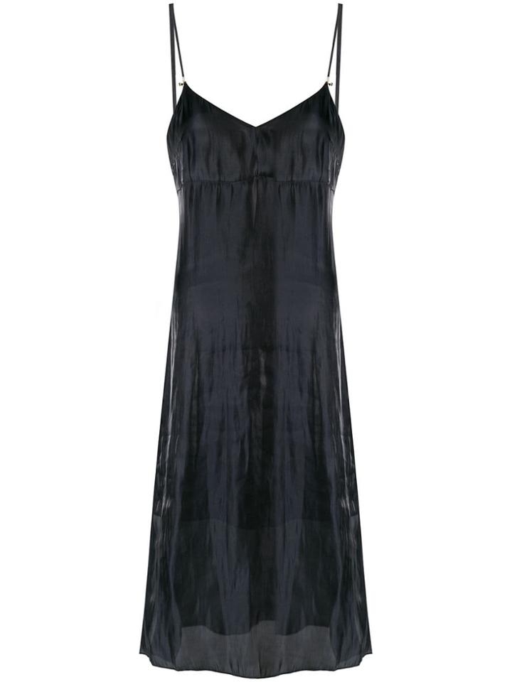 Murmur Shift Slip Dress - Black