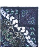 Alexander Mcqueen Butterfly Print Scarf - Blue