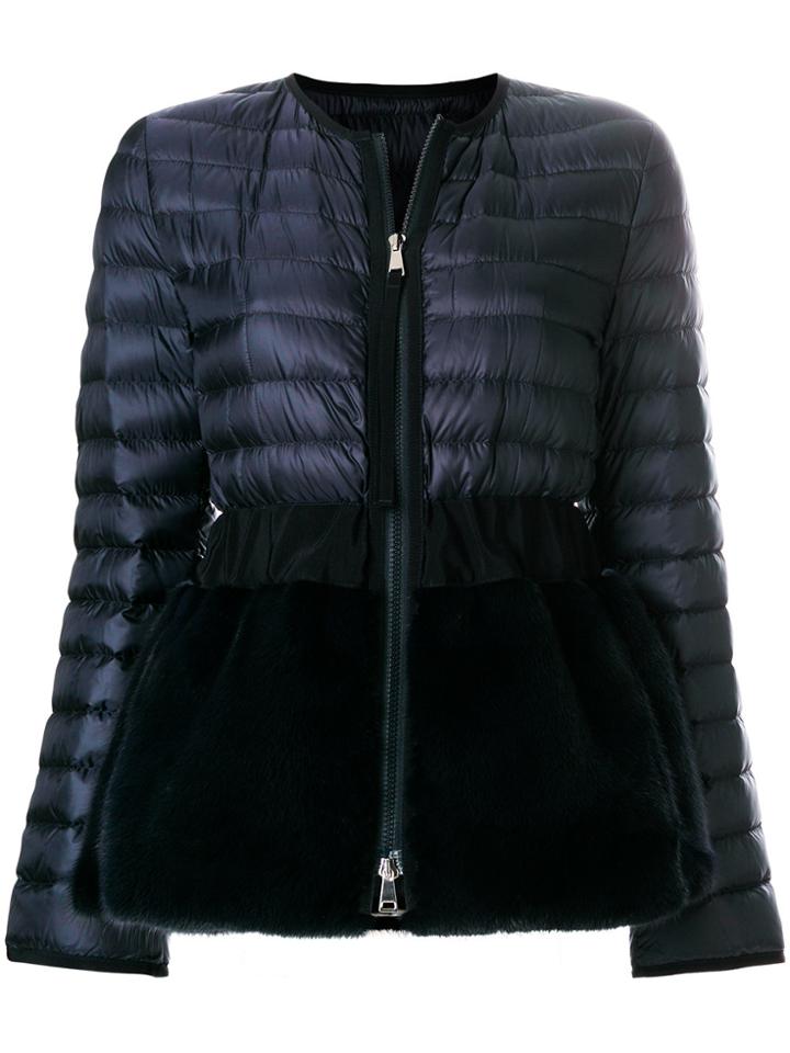 Moncler Belted Padded Jacket - Blue