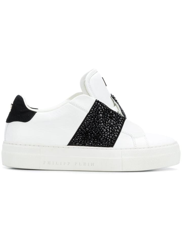 Philipp Plein Studded Low Top Sneakers - White