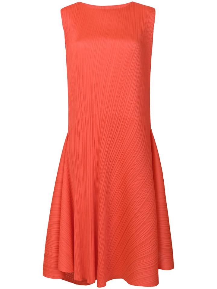 Pleats Please By Issey Miyake Pleated Asymmetric Dress - Yellow &