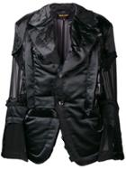 Comme Des Garçons Sheer Detailed Jacket - Black