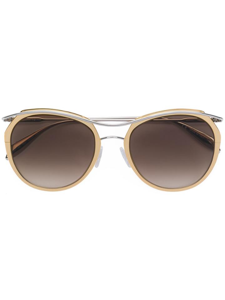 Alexander Mcqueen Eyewear Round Frame Sunglasses - Metallic