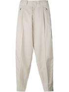 Ports 1961 Side Band Wide Pants, Men's, Size: 46, Nude/neutrals, Cotton/linen/flax/viscose