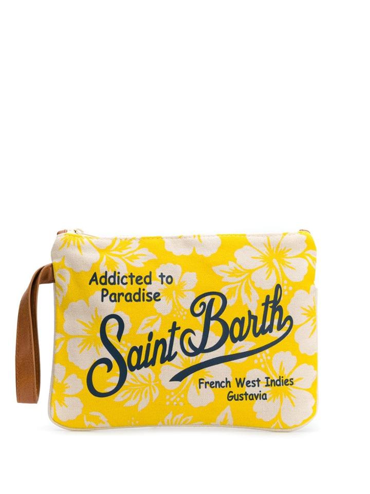 Mc2 Saint Barth Parisienne Hawaiian-print Clutch - Yellow