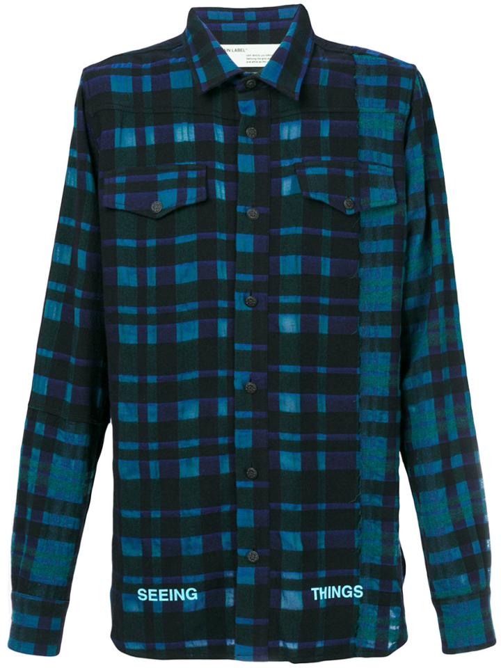 Off-white Checked Skirt - Multicolour