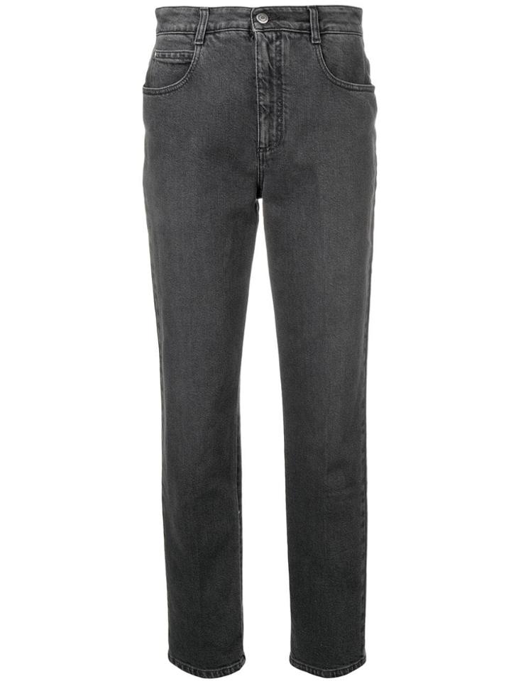 Stella Mccartney High Rise Straight Jeans - Black