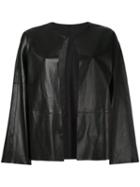 Federica Tosi Open Jacket, Women's, Size: Medium, Black, Leather