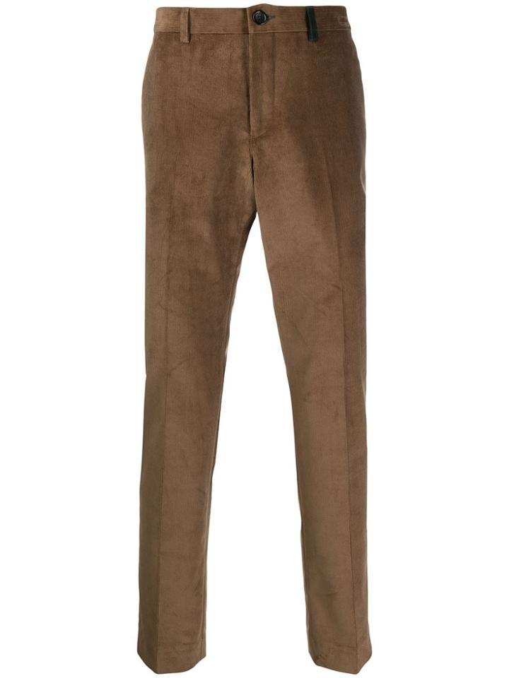 Ps Paul Smith Straight-leg Corduroy Trousers - Brown