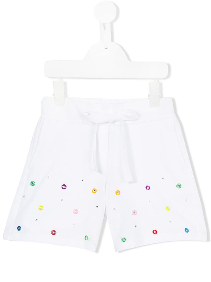 Simonetta Embellished Shorts, Girl's, Size: 6 Yrs, White